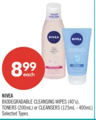 Shoppers Drug Mart BIODEGRADABLE CLEANSING WIPES (40's), TONERS (200mL) or CLEANSERS (125mL - 400mL) offer