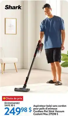 Walmart Shark Cordless Pet Stick Vacuum offer