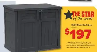 Matériaux Pont Masson 880l Black Deck Box offer