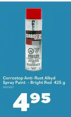 Matériaux Pont Masson Corrostop Anti-Rust Alkyd Spray Paint - Bright Red - 425 g offer