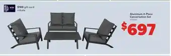 Matériaux Pont Masson Aluminum 4-Piece Conversation Set offer