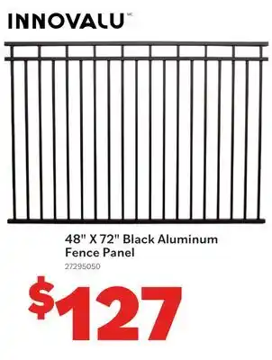Matériaux Pont Masson 48x72 Black Aluminum Fence Panel offer