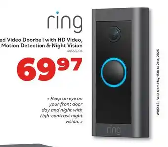 Matériaux Pont Masson Wired Video Doorbell with HD Video, Motion Detection & Night Vision offer