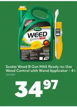 Matériaux Pont Masson Scotts Weed B Gon MAX Ready-to-Use Weed Control with Wand Applicator - 4 l offer
