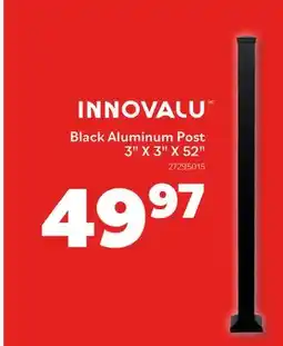 Matériaux Pont Masson 3x3x52 Black Aluminum Post offer