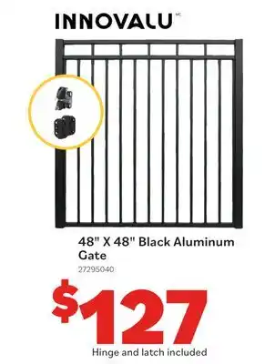 Matériaux Pont Masson 48x48 Black Aluminum Gate offer