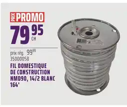 Gagnon - La Grande Quincaillerie FIL DOMESTIQUE DE CONSTRUCTION NMD90, 14/2 BLANC 164' offer