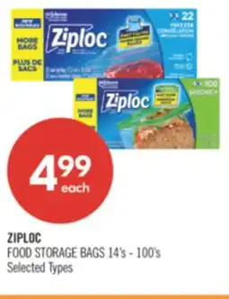 Shoppers Drug Mart ZIPLOC FOOD STORAGE BAGS offer