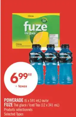 Pharmaprix POWERADE (6 x 591 mL) or Iced Tea (12 x 341 mL) offer