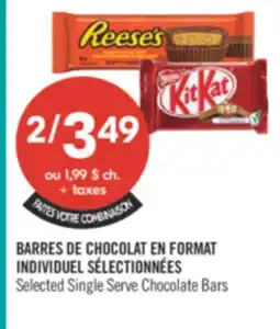 Pharmaprix Selected Single Serve Chocolate Bars offer