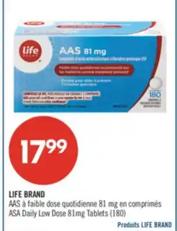 Pharmaprix LIFE BRAND ASA Daily Lew Dose 81mg Tablets (180) offer