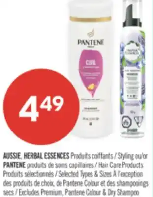 Pharmaprix AUSSIE, HERBAL ESSENCES Styling or PANTENE Hair Care Products offer