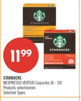 Pharmaprix STARBUCKS NESPRESSO VERTUO Capsules (8 - 10) offer