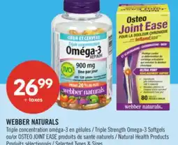 Pharmaprix WEBBER NATURALS Triple Strength Omega-3 Softgels or OSTEO JOINT EASE Natural Health Products offer