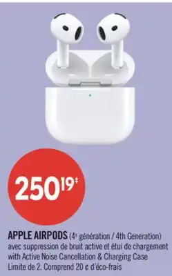 Pharmaprix APPLE AIRPODS (4TH Generation) offer