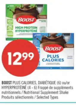 Pharmaprix BOOST PLUS CALORIES (6) or (4 - 6) Nutritional Supplement Shake offer