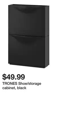 IKEA TRONES Shoe/storage cabinet, black offer