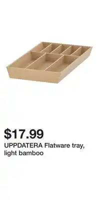 IKEA UPPDATERA Flatware tray, light bamboo offer
