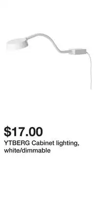 IKEA YTBERG Cabinet lighting, white/dimmable offer