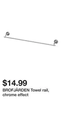 IKEA BROFJÄRDEN Towel rail, chrome effect offer