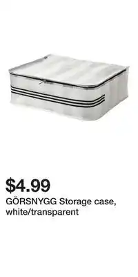 IKEA GÖRSNYGG Storage case, white/transparent offer