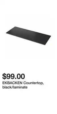 IKEA EKBACKEN Countertop, black/laminate offer