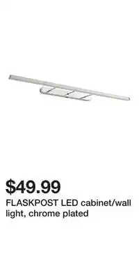 IKEA FLASKPOST LED cabinet/wall light, chrome plated offer