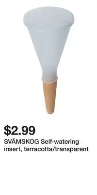 IKEA SVÄMSKOG Self-watering insert, terracotta/transparent offer