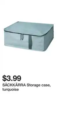 IKEA SÄCKKÄRRA Storage case, turquoise offer