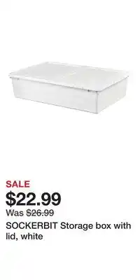 IKEA SOCKERBIT Storage box with lid, white offer