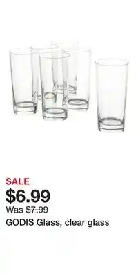 IKEA GODIS Glass, clear glass offer