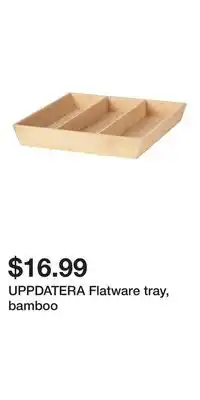 IKEA UPPDATERA Flatware tray, bamboo offer