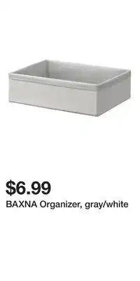 IKEA BAXNA Organizer, gray/white offer