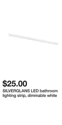 IKEA SILVERGLANS LED bathroom lighting strip, dimmable white offer