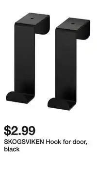 IKEA SKOGSVIKEN Hook for door, black offer