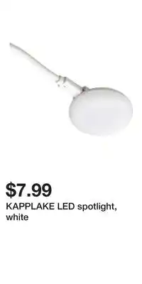 IKEA KAPPLAKE LED spotlight, white offer