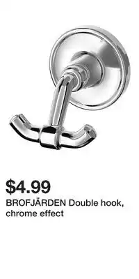 IKEA BROFJÄRDEN Double hook, chrome effect offer