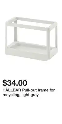 IKEA HÅLLBAR Pull-out frame for recycling, light gray offer