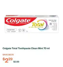 Voilà Colgate Total Toothpaste Clean Mint 70 ml offer