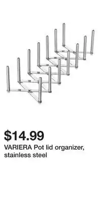 IKEA VARIERA Pot lid organizer, stainless steel offer