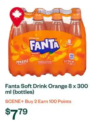 Voilà Fanta Soft Drink Orange 8 x 300 ml (bottles) offer