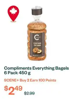 Voilà Compliments Everything Bagels 6 Pack 450 g offer