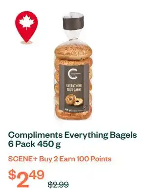 Voilà Compliments Everything Bagels 6 Pack 450 g offer