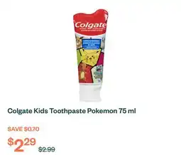Voilà Colgate Kids Toothpaste Pokemon 75 ml offer