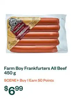 Voilà Farm Boy Frankfurters All Beef 450 g offer
