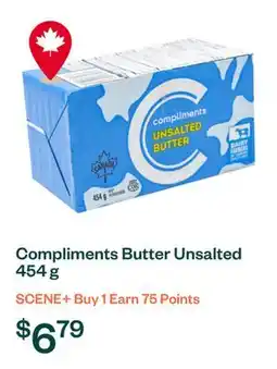 Voilà Compliments Butter Unsalted 454 g offer
