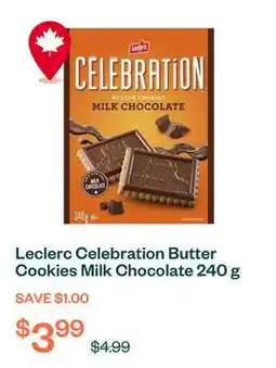 Voilà Leclerc Celebration Butter Cookies Milk Chocolate 240 g offer