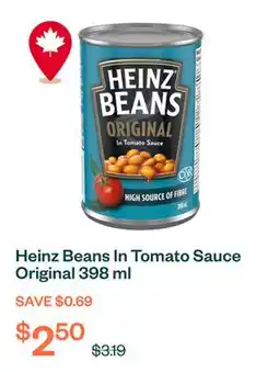 Voilà Heinz Beans In Tomato Sauce Original 398 ml offer