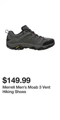 Sport Chek Merrell Men's Moab 3 Vent Hiking Shoes offer
