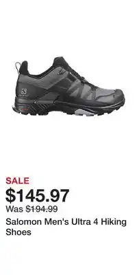 Sport Chek Salomon Men's Ultra 4 Hiking Shoes offer